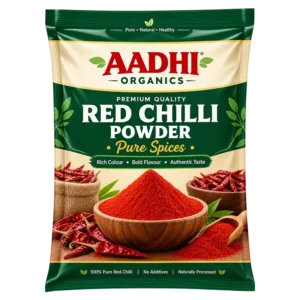 Aadhi Organics Pure Red Chilli Powder – Authentic Heat & Color